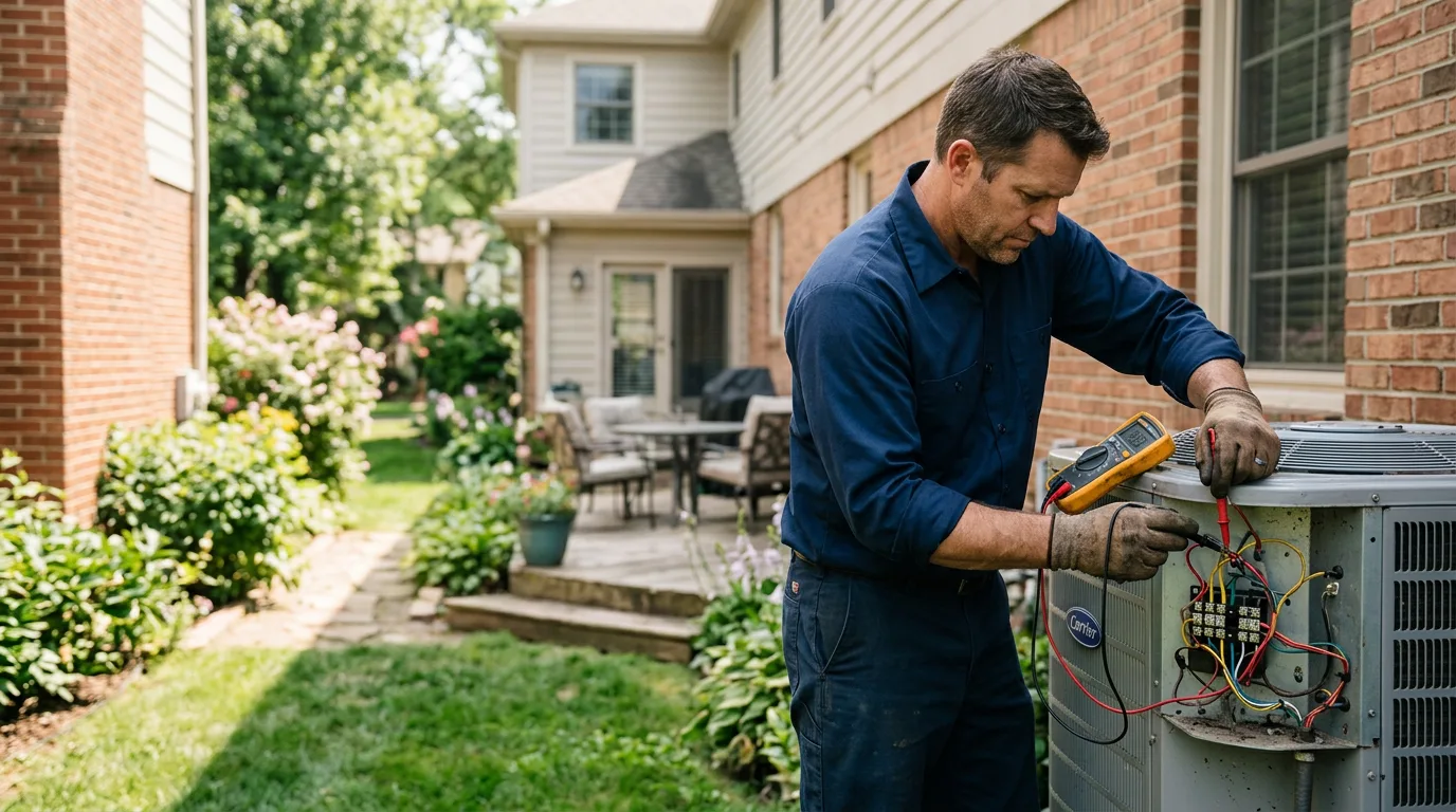 HVAC technician working near Valencia, CA